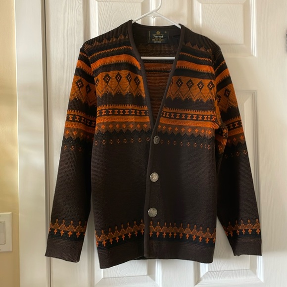 Norvyk virgin wool ski pro snowboarding ⛄️ ❄️ cardigan  Canadian made - Picture 1 of 10
